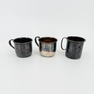 Vintage 1847 Rogers Bros Marlboro‎ Canadian Silver Co Silverplate Cup Lot of 3